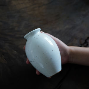 Japanese Style Small Ceramic Flower Vase Handmade Rustic Pottery Home Decor Fresh Flower Hydroponics Desktop Flower Vase