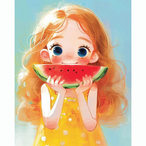 Summer Watermelon Paint By Numbers For Adults Handpainted Number Drawing Coloring Wall Art Living Room Decor
