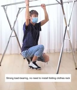 SUS 304 Jemuran Baju Lipat Stainless Steel Jemuran Pakaian Basah Tahan Karat Jemuran Pakaian
