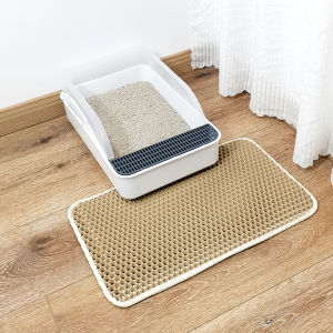Thickened Cat Litter Mat Double Layer Filter Cat Litter Tray Splash Proof Sand Control Cat Poop Cleaning Supplies Large Size