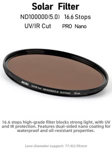 Nisi | UV IR Light Blocking Precision Durability Portability Filter 16.6 Stops