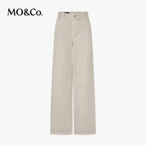 MO&Co. | Vintage Wash Crystal Embellished Boxy Fit Denim Pants
