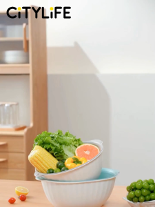 🔥NEW🔥Citylife Kitchen Strainer Colander Wash Vegetable Basket Plastic Washing Bowl