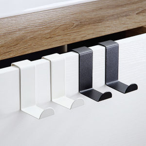 2Pcs Stainless Steel Hook S-Shape Punch-Free Door Hanger Kitchen Cabinet Draw Over Clothes Hook