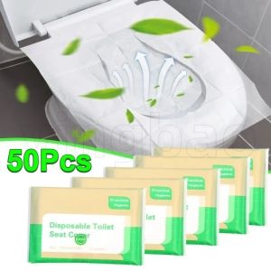 10-50PCS Large Universal Version Disposable Toilet Seat Cover Portable Essential Waterproof Toilet Seat Cushion for Travel
