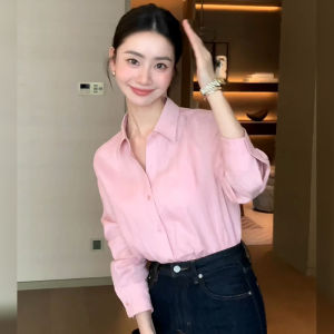 Áo sơ mi BINKAFENNY cho nữ làm bằng vải mềm dài tay cổ bẻ