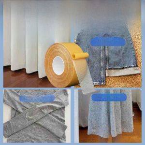 No-Sew Double-Sided Tape Pants Cuff Shortening Tool Seamless Fabric Base Self-Adhesive Pants Leg Patch DIY Sewing Accessories
