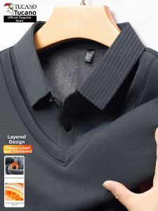 TUCANO | Shirt Collar Faux Two-Piece Thickened Mens Knit Sweater