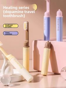 COLORFUL SUMMER DRESS | Compact Portable Travel Toothbrush for Couples and Children with Foldable Design and Soft Bristles