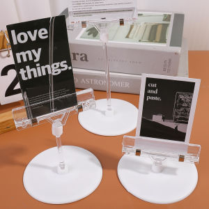 บันทึกพลาสติกภาพกระดาษโน้ตการ์ดตั้งโต๊ะฐานคลิปหนีบรูป - สำหรับหน้าที่ต้องการดูแลหลังผลลัพธ์