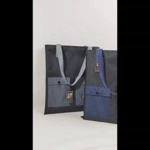 Tote Bag Polos Pria Bahan Kanvas Tas Kuliah & Kerja Terbaru Model Kasual Polos Penutup Resleting