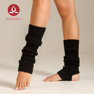 Moving Peach Women Winter Extra Soft Long Legwarmer Warmer Knitted Stirrup Footed Leg Warmers for Yoga Ballet Dance Wear