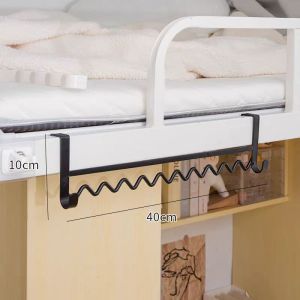 Kẹp Quần Áo Sóng Cạnh Giường Không Cần Khoan Móc Treo Quần Áo Xếp Hàng Dùng Cho Ký Túc Xá Kẹp Quần Áo Bằng Nhựa Chống Ăn Mòn