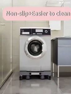 Washing Machine Mobile Base Automatic Bracket Pad Universal Wheel Pulley With Brake Adjustable Base