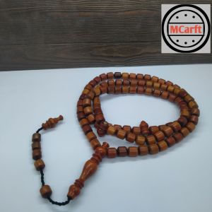 Tasbih kayu raja merah agatis motif Marjan A78