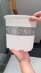 Chậu nhựa trồng cây VIETPOT màu trắng trơn trồng hoa kiểng để bàn ban công sân vườn