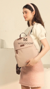 MOSSDOOM Tas Ransel Wanita Herve Backpack Tas Laptop Tahan Air Tas Sekolah Wanita Tas Ransel Praktis