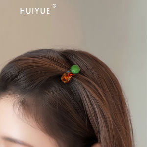 Korean Style Acrylic Hair Clips Womens Mini Side Ball Edge Hairpins Forehead Decorations Hair Accessories Fashionable Hairgrips