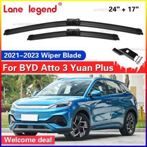 Silicone & Rubber Front Wiper Blades Set For BYD Yuan EV Plus Atto 3 2021 - 2023 Windshield Windscreen Window Brush 24+17