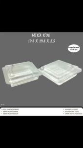Mika Plastik Kue Mika Plastik Size 19.8x19.8x5.5 Cm (Isi 50 Pcs-WT1A)