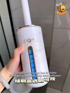 Wahaha [New Version] Disposable Toilet Bowl Cleaner Brush Wall Mounted Toilet Wand Kit Pakai Buang Berus Jamban Pencuci 一次性馬桶刷