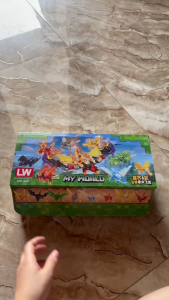 Khay 16 hộp đồ chơi lắp ráp 445 My World mô hình rồng bay chiến binh rồng quà tặng cho bé