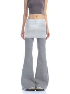 Flared Stripe Patchwork Slim Fit Elastic Yoga Pants