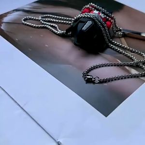 Hudson - Necklace Kalung Pria Wanita Titanium Asli Anti Karat Original 100 % Rantai Silver Gold Aksen Liontin Kotak Persegi Panjang Aksesoris Fashion Korea Style Hip Hop Vintage Punk