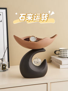 Modern Minimalist Entrance Living Room Decorative Tray Key Jewelry Storage Organizer Resin Material Creative Home Decoration