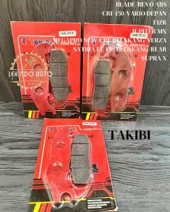 [TAKIBI] DISPAD /KAMPAS REM DEPAN BLADE/REVO ABSCRF 150/VARIO DEPAN F1ZR JUPITER MX MEGAPRO NEW/CRF BELAKANG/VERZA SATRIA FU 150 BELAKANG/REAR SUPRA X
