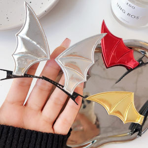 กิ๊บติดผมแฟชั่นฮาโลวีนกิ๊บติดผมปีกค้างคาวทำจากหนังกิ๊บติดผมด้านหน้าเครื่องประดับผม