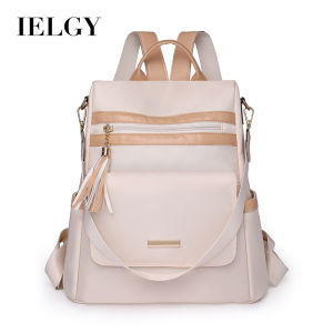 Ielgy Ba lô du lịch chống trộm dễ phối thời trang phiên bản Hàn Quốc Vải Oxford cặp đi học dung lượng lớn nhẹ