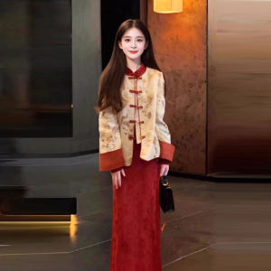 CHANGTONG | Chinese Style Modern Elegant Fashion Qipao Dress Set