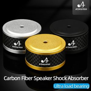 4PCS HiFi Carbon Fiber Speaker Shock Absorber Aluminum Alloy Speaker Spikes Stand Feet Pad for Speaker DAC Shock Absorbing