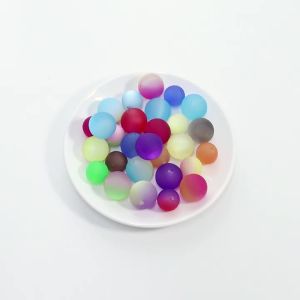Bộ 5 Nhiều Màu Sắc Mờ Acrylic Mắt Mèo Hạt Tròn 16/20 Mm Mờ Miếng Đệm Hạt Cho DIY Trang Sức Làm Móc Khóa