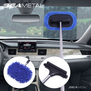 Seemetal xe bàn chải lau kính gạt nước 180 độ xoay đầu bàn chải có thể thu vào gương chiếu hậu chổi vệ sinh