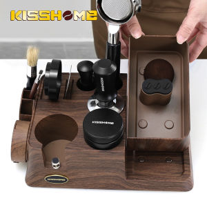 KISSHOME Espresso Tamper Station Knock Box Coffee Portafilter Holder 51mm 54mm 58mm Delonghi Breville Accessories Barista Tools