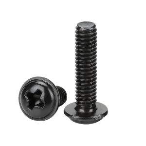 Black 304 Stainless Steel Screw with Built-in Washer