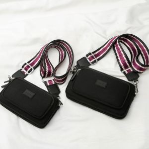 New 2025 Womens Canvas Shoulder Crossbody Bag Lightweight Mini Mobile Phone Bag Fashionable All-Match Single Strap Handbag