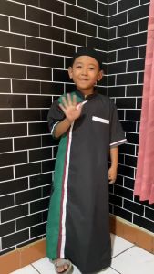 Jubah PALESTINA Special Edition Model AZKA Baju Koko Gamis Anak Laki-Laki Usia 1-14 Tahun