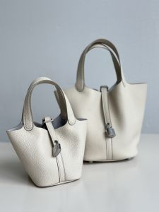 Togo Mini Genuine Leather Bucket Handbag Top Layer Cowhide Fashionable Versatile Womens Handbag Basket Style Soft Handle
