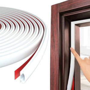 6M/1Roll Window Dustproof Soundproof Bedroom Door Weather Sealing Strip 10*6mm Self Adhesive Anti-Collision Sound Insulation