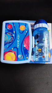 Momeasy Lunchbox & 330ml Spout Drinking Bottle Tumbler 1+ Year Old Home School Outdoor Lunchbox Set