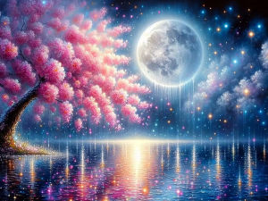 500/1000/1200/2000PCS Jigsaw Puzzle Moon Tree Landscape Scenery Art For Adults Great Weekend Relaxation And Family Fun Gift