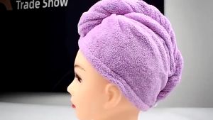 Handuk Keramas Hairtowel Handuk Turban Microbulu Handuk Kancing Kramas Handuk Rambut