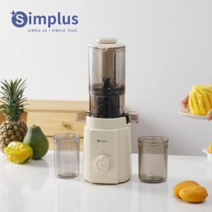Simplus Slow Juicer 1.2L 113mm Ice Cream Maker Juice-Pulp Seperation Fully Detachable for Easy Cleaning