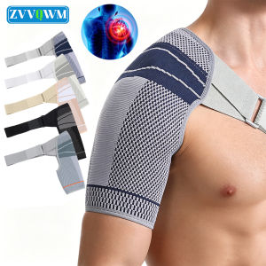 Breathable Shoulder Brace Adjustable Shoulder Compression Sleeves Arm Sling Support Fits Left and Right Arm for SportsFitness