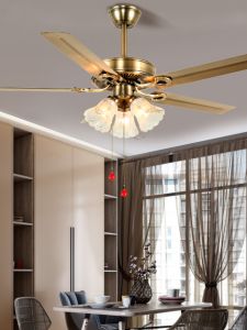 MINGRU | American Retro Style Dining Room Fan Light