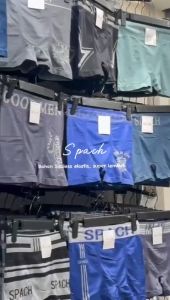 6Pcs Boxer SPACH M022 Seamless Motif / CD Pria Dewasa / Motif Corak / Warna Random