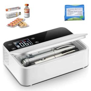 Hộp Làm Lạnh Insulin Di Động Nhỏ Gọn Dùng Cho Du Lịch Có Pin 7800mAh Chất Liệu Nhựa ABS Màu Trắng Dùng Để Bảo Quản Huyết Thanh Interferon